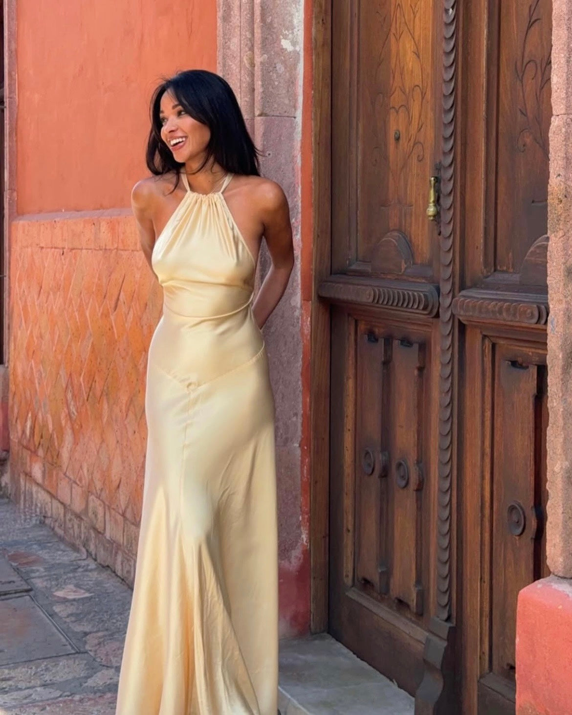rent gold dress Lovely Tonaya Strapless Gold Gown