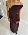 La Marie Nadia Dress Brown Rent with Iz