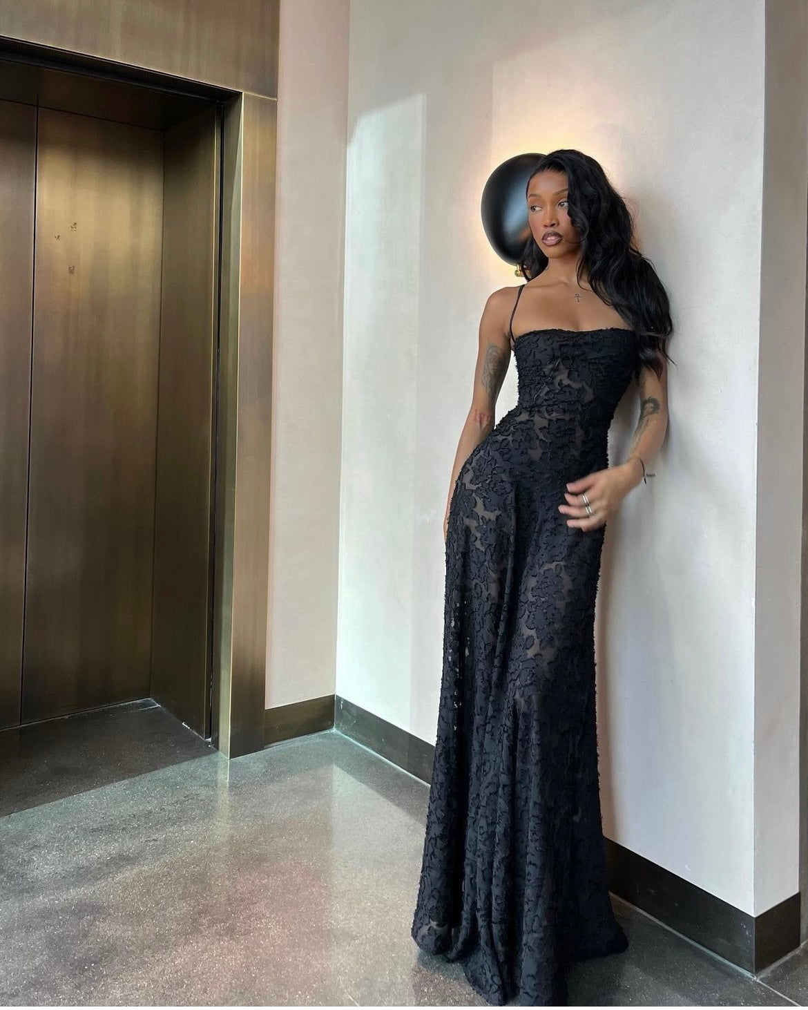 House of CB corseted black maxi dress | Rent with Iz