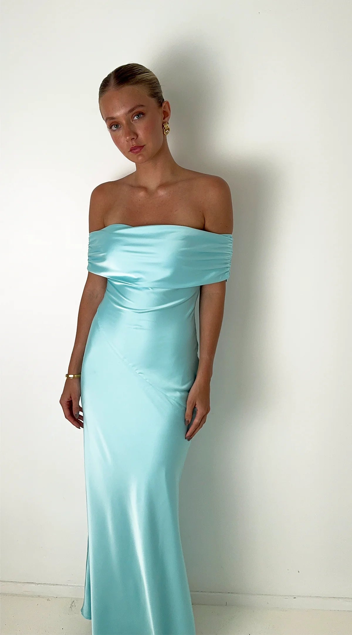hntr the label blue dress Gaia Gown Azul Formal Gown Australia
