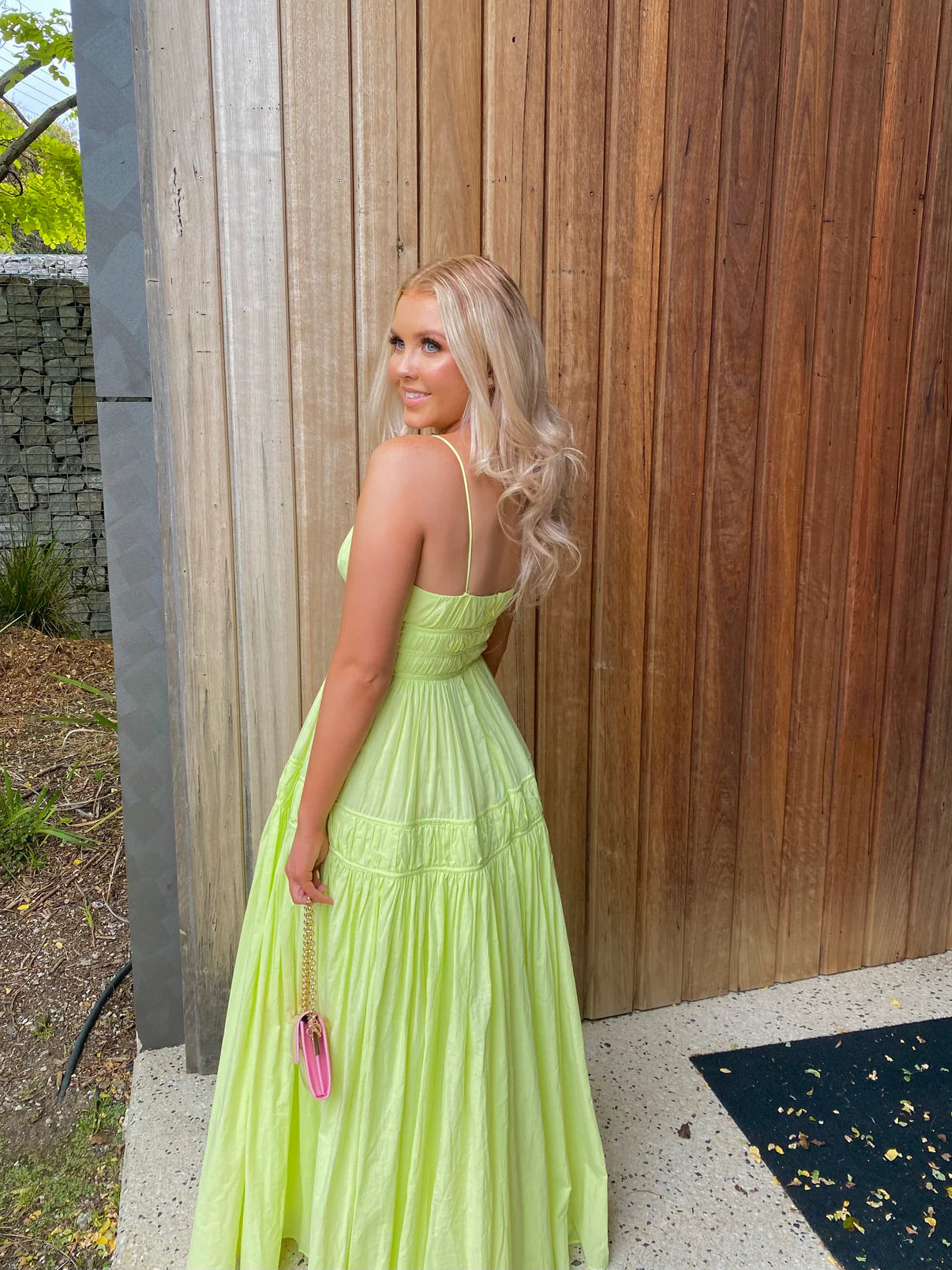 Aje Grace Maxi Dress - Green Rent with Iz Aje Grace Maxi Dress - Green Rent with Iz