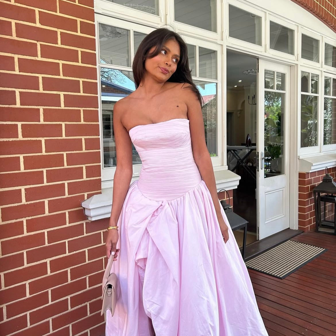 Aje Violette Bubble Hem Maxi - Pink