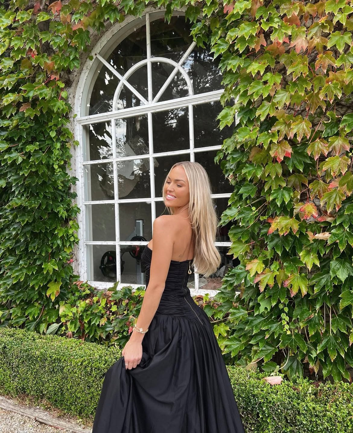 Aje Violette Bubble Hem Maxi - Black