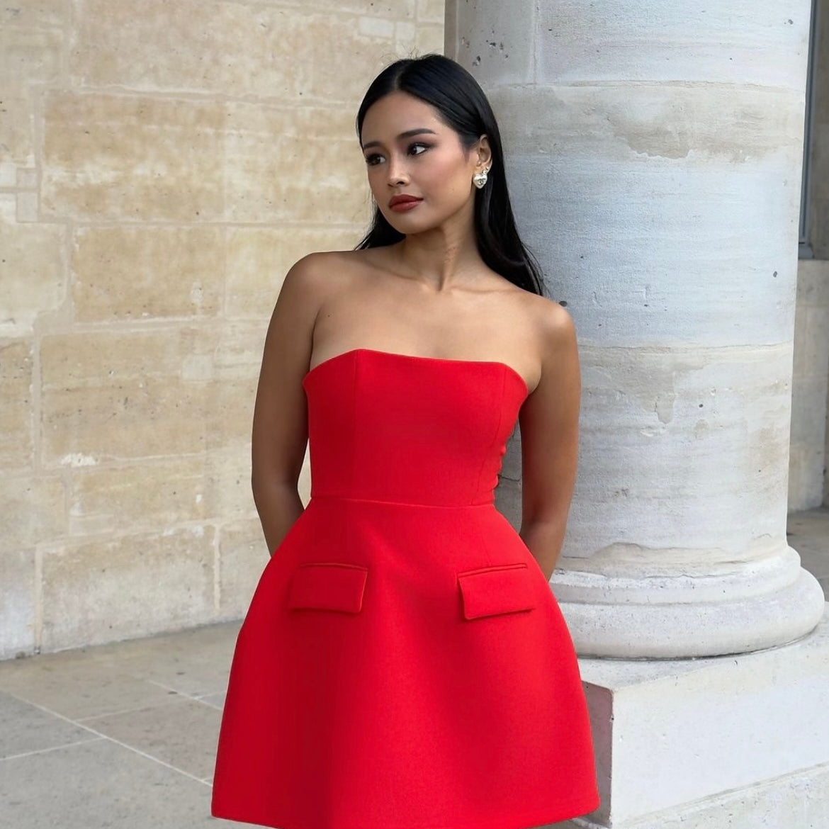 odd muse red mini dress Odd Muse The Ultimate Muse Strapless Mini Dress Burgundy Odd Muse