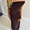La Marie Nadia Dress Brown Rent with Iz