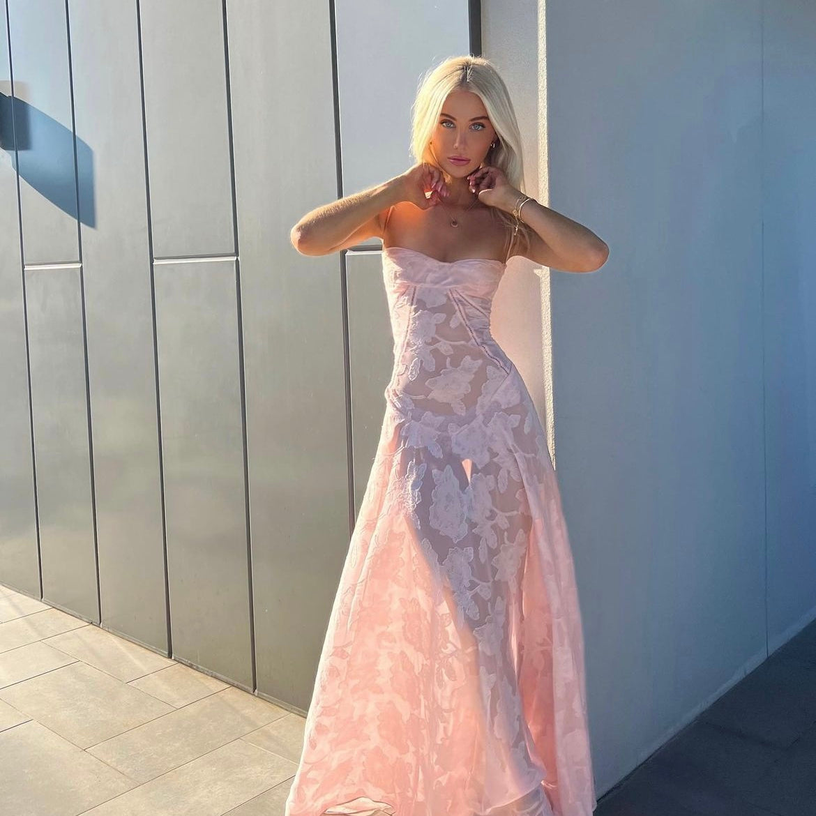 Pink House of CB Gown trending