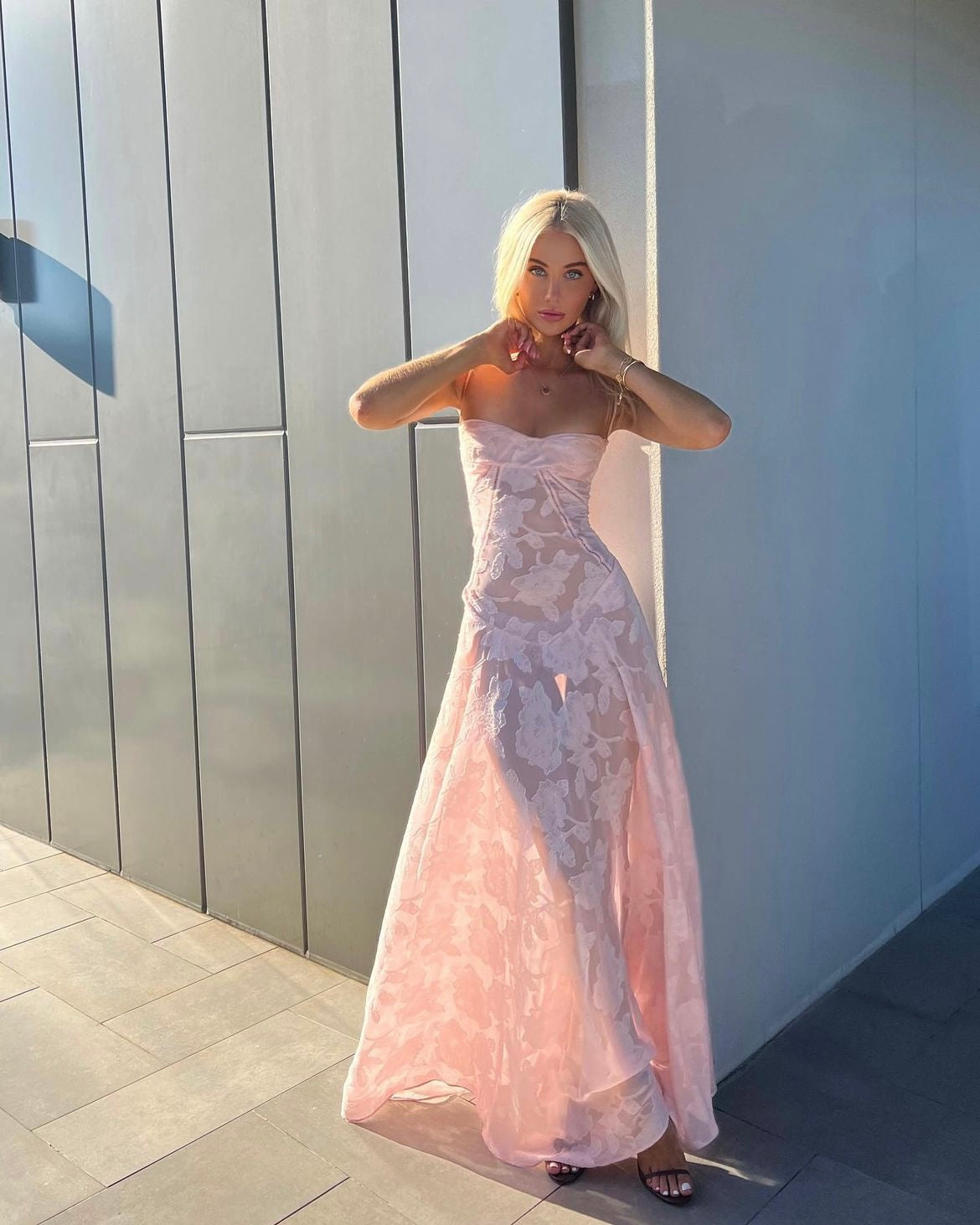 Pink House of CB Gown trending