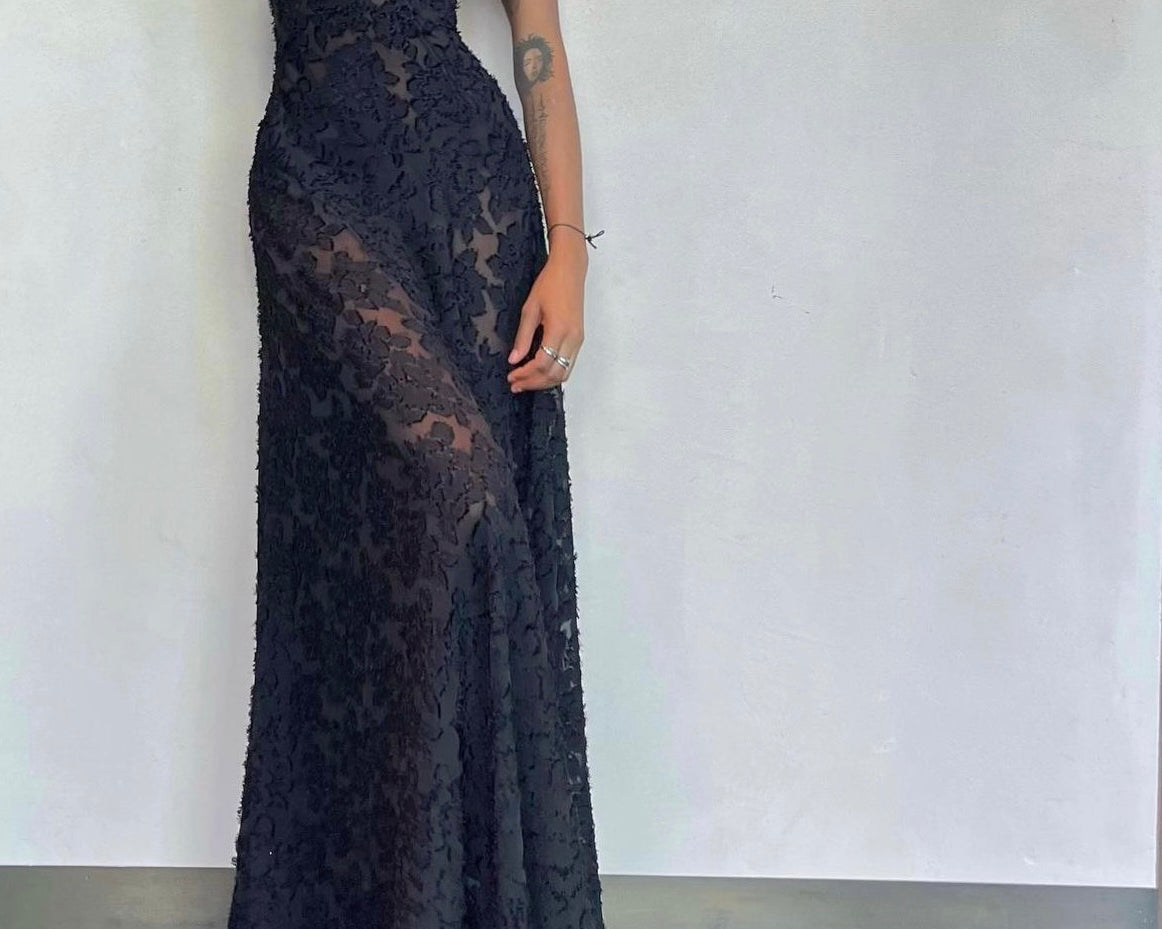 House of CB corseted black maxi dress | Rent with Iz