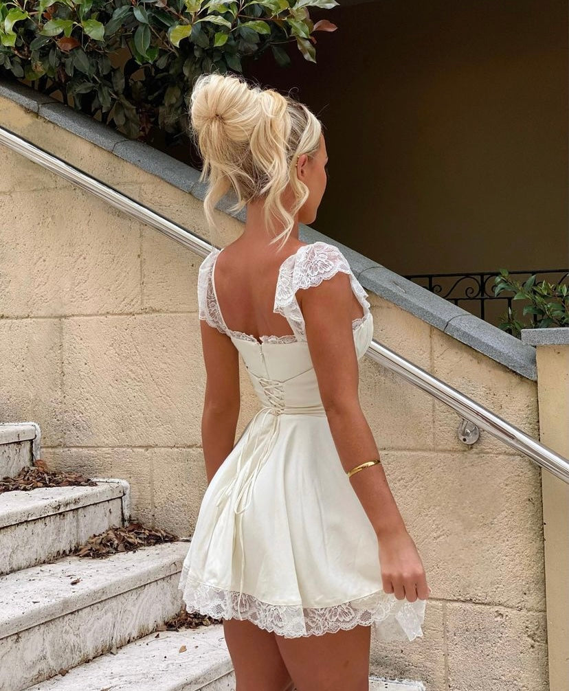 House of cb discount white lace dress